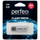 Perfeo USB 3.0 64GB C14 Silver metal series